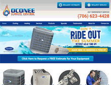 Tablet Screenshot of oconeeclimatecontrol.com